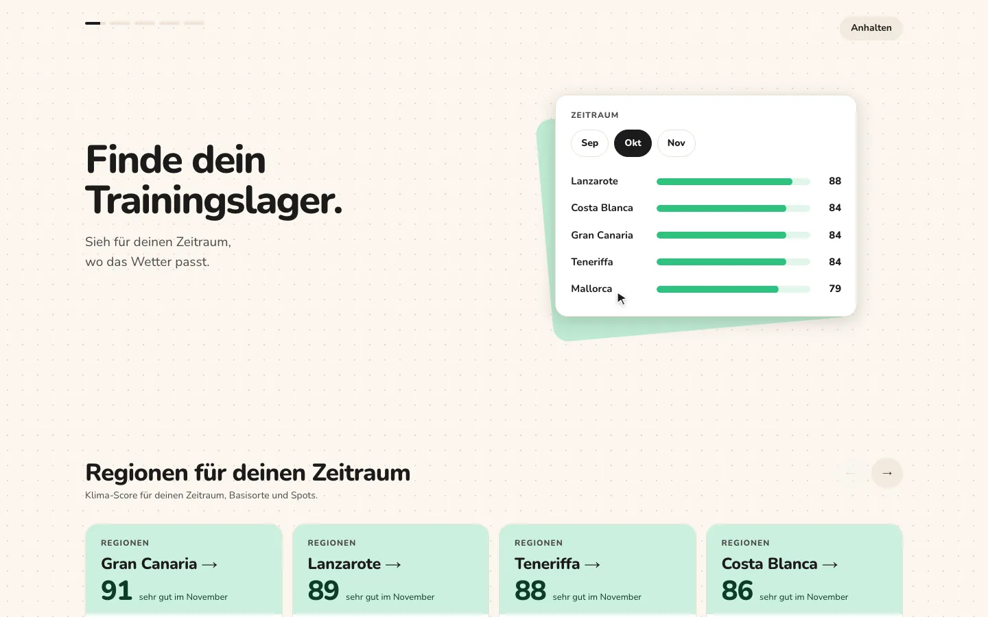 roulera, Abschnitt der Website